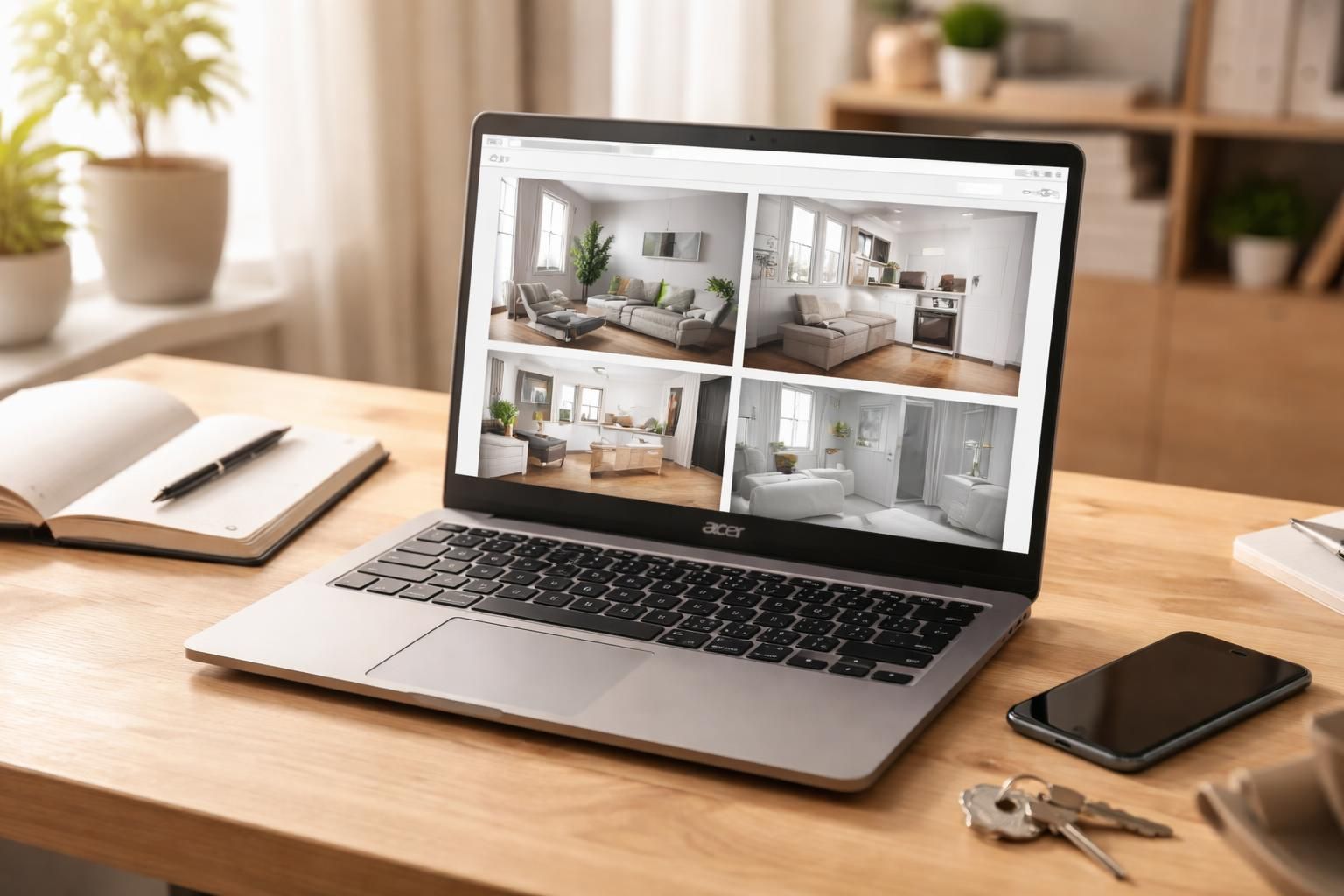 Pour l’état des lieux, le PC portable Acer aide à générer un rapport photo