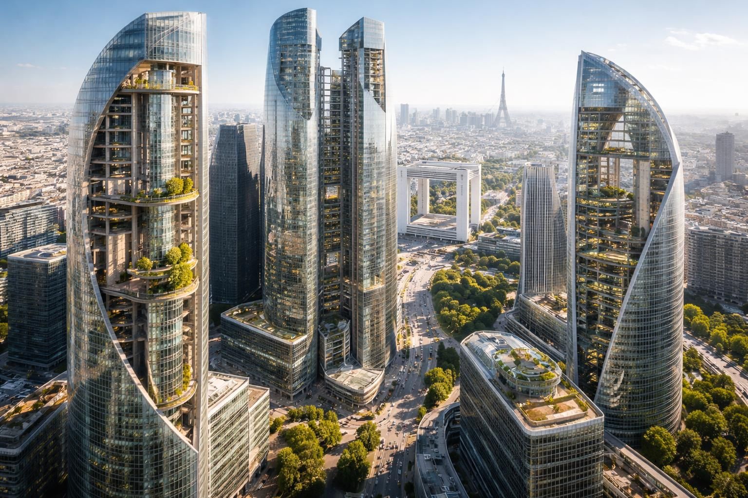 Les secrets architecturaux des gratte ciels de la Défense à Paris révélés