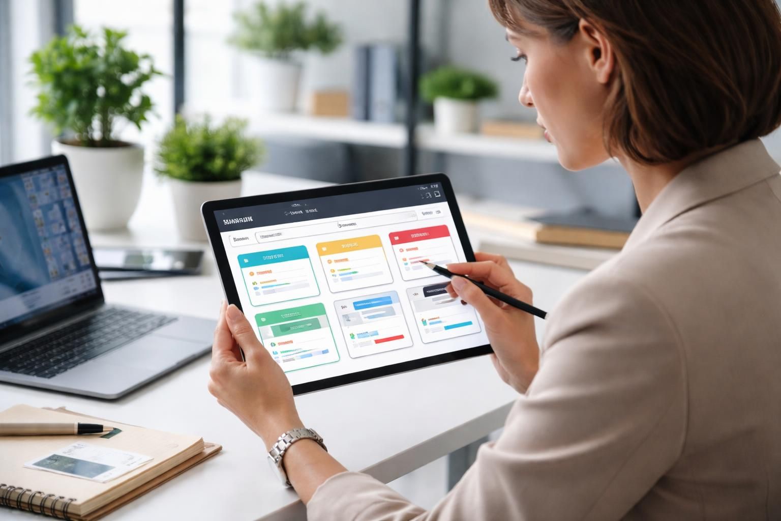 Suivi : offres et relances gérées sur tablette Samsung, workflow
