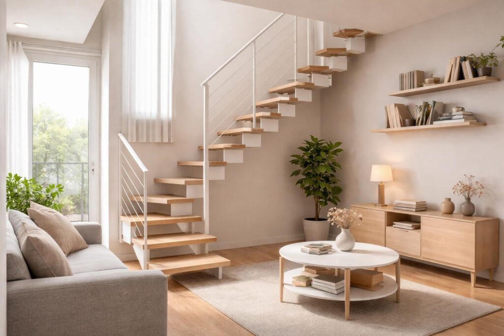 Choisir des escaliers gain de place pour un petit appartement