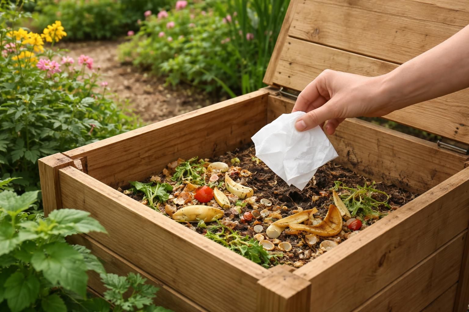 Peut-on mettre les mouchoirs en papier dans le compost de son jardin