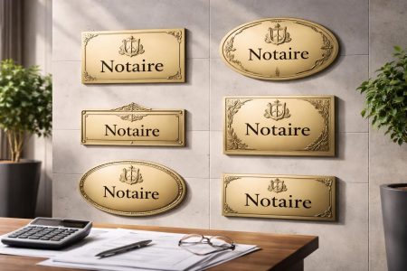 Combien coûte une plaque de notaire : prix et modèles